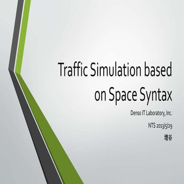 Traffic simulation based on space syntax