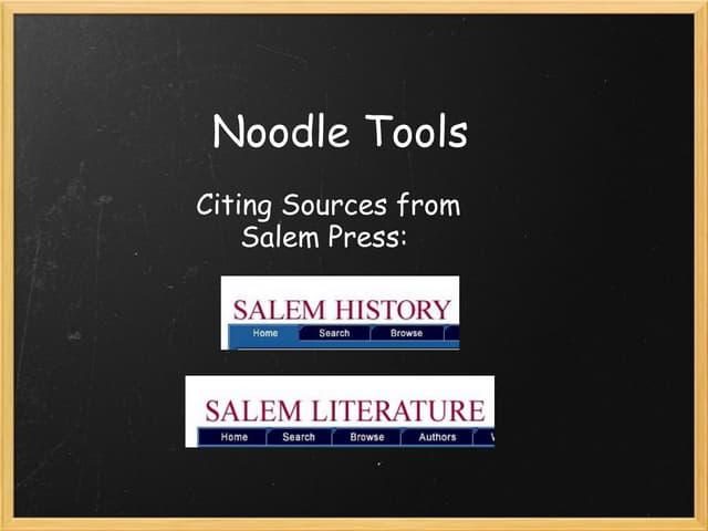 Your Friendly Library - Salem Press Citation