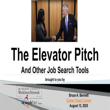 The Elevator Pitch and Other Job Search ToolsAug 2025.pptx