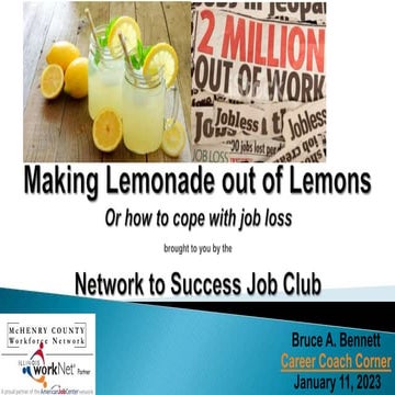Making Lemonade Out of Lemons or how to cope with job loss