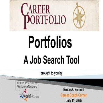 A Portfolio as a Job Search Tool July 2025