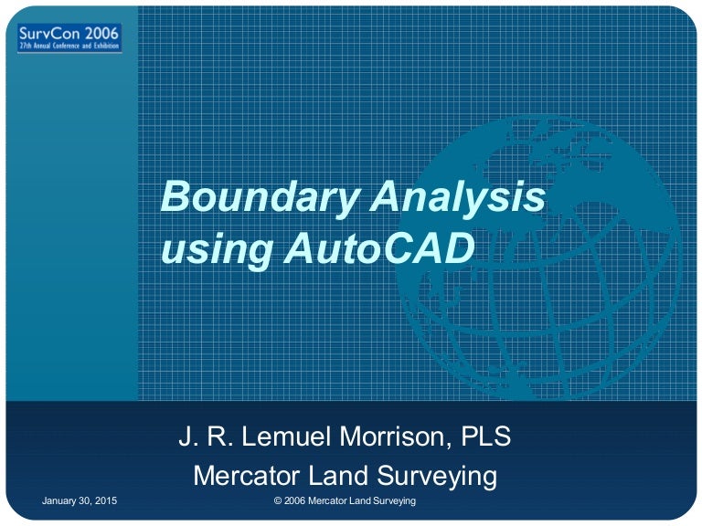 Boundary Analysis Using Autocad