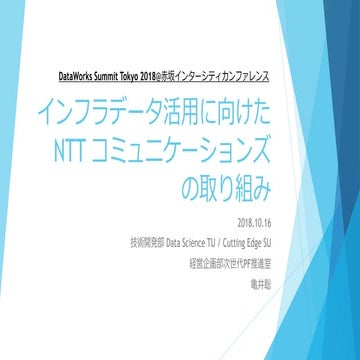 NTT Communications' Initiatives to Utilize Infrastructure Data | PPT