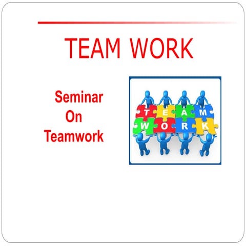 PPT on Team work 