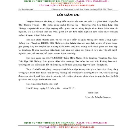 Đồ Án Tốt Nghiệp Chương Trình Phân Công Coi Thi Học Kỳ Của Trường Đhdl Hải Ph...