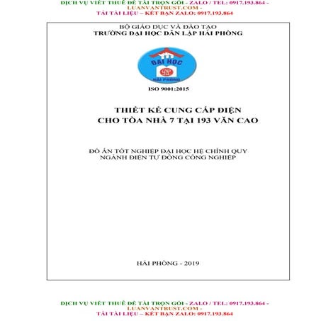 Đồ Án Tốt Nghiệp Thiết Kế Cung Cấp Điện Cho Tòa Nhà 7 Tại 193 Văn Cao.doc