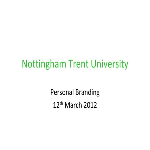 Personal branding march 2012