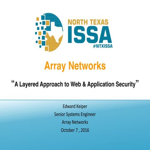 NTXISSACSC4 - Array Networks - A Layered Approach to Web and ...