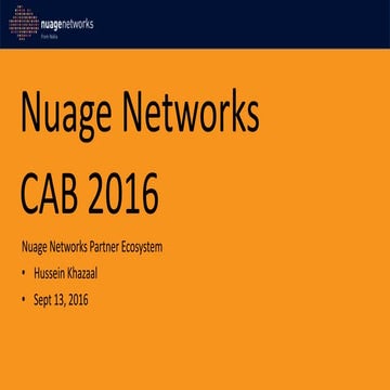 Presentation - Nuage Networks Partner Program Update 9/2016