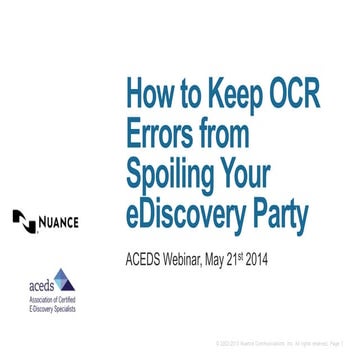 Nuance-ACEDS May 21 OCR Webcast 