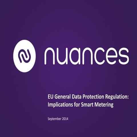 EU General Data Protection: Implications for Smart Metering
