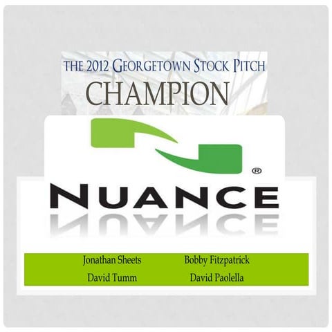 Nuance Michigan Interactive Investments Club Pitch
