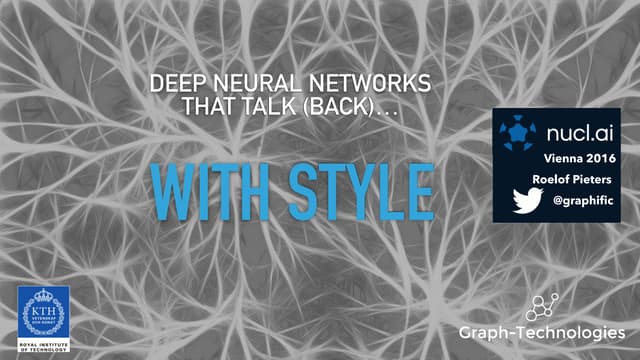 Deep Neural Networks  that talk (Back)… with style