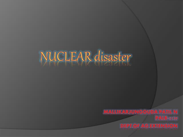 Nuclear disaster