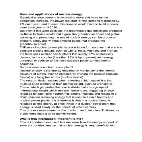 Nuclear energy presentation