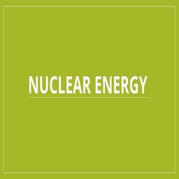 Nuclear energy power point presentation | PPTX