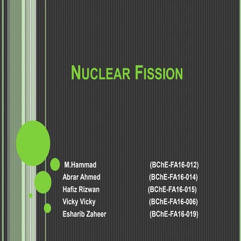 Nuclear fission