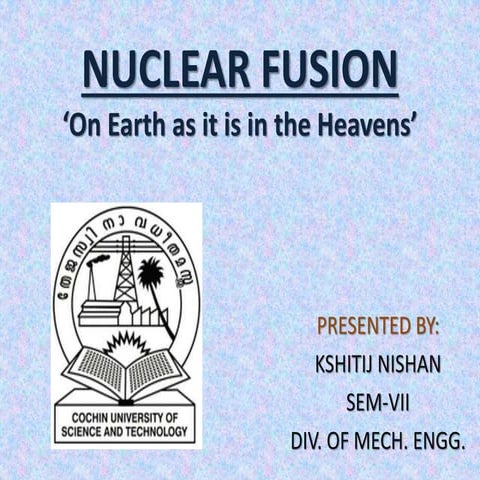 Nuclear fusion seminar
