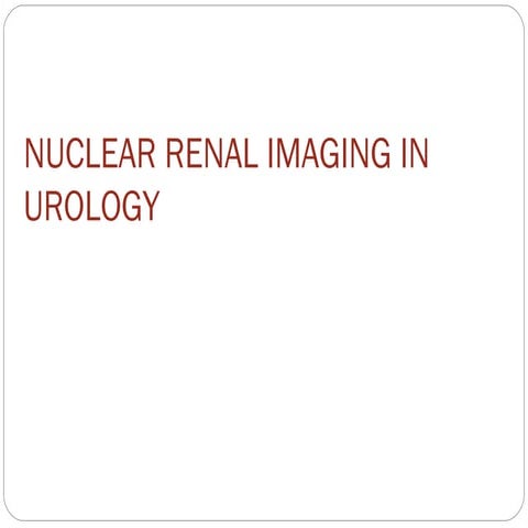 Nuclear imaging in urology