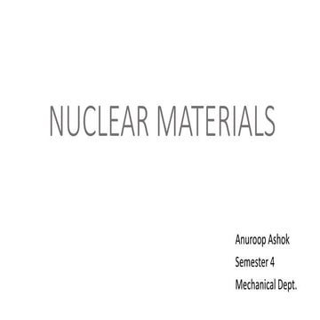 Nuclear Materials