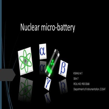 Nuclear micro battery