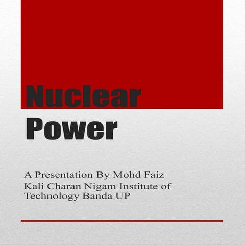 Nuclear                                                         power