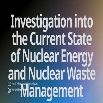 Nuclear Power in Energy Transition and energy management of nuclear power waste