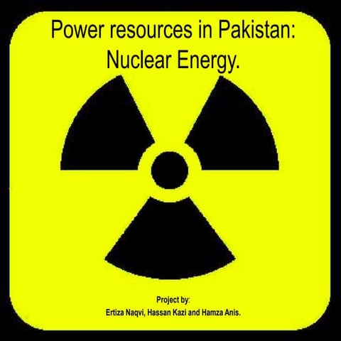 Nuclear power resources in pakistan