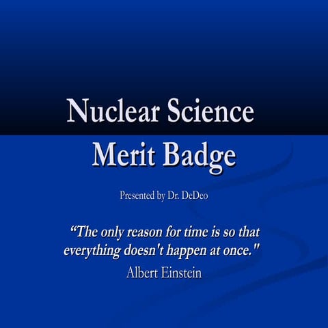 Nuclear Science Merit Badge
