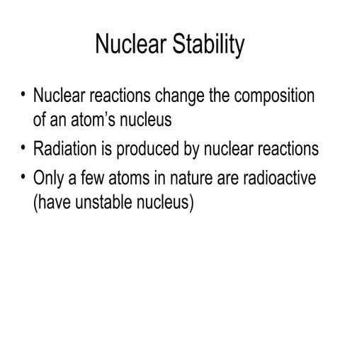Nuclear stability