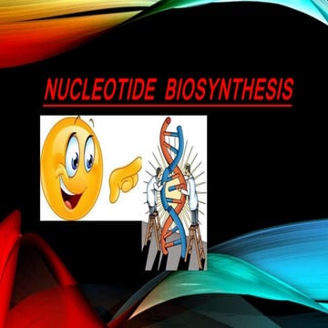Nucleotide biosynthesis.