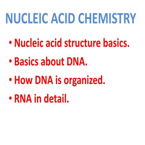 Nucleotide Chemistry - Basics