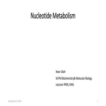 Nucleotide Metabolism.biochemistryblecture.pptx