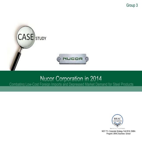 Corporate strategy case on Nucor Corporation