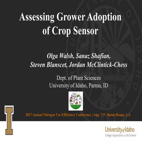 Nitrogen Management and Crop Sensors - Grower Survey, Idaho
