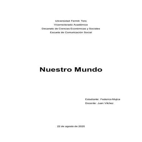 Nuestro mundo | PDF