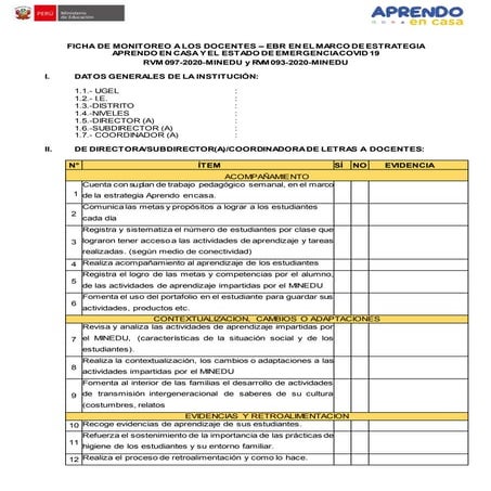 FIcha de Monitoreo docente 2020