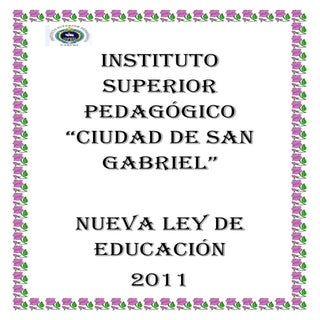 NUEVA LEY DE EDUCACION