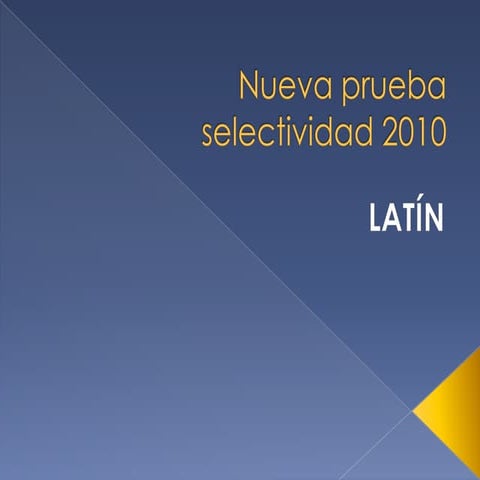 Nueva Prueba Selectividad 2010