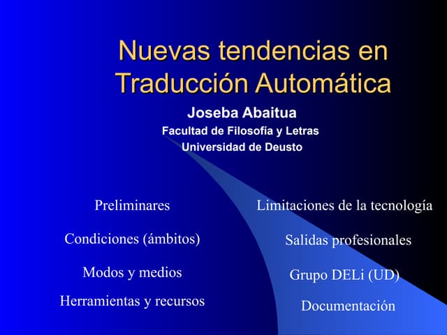 Nuevas tendencias en traducción aut...