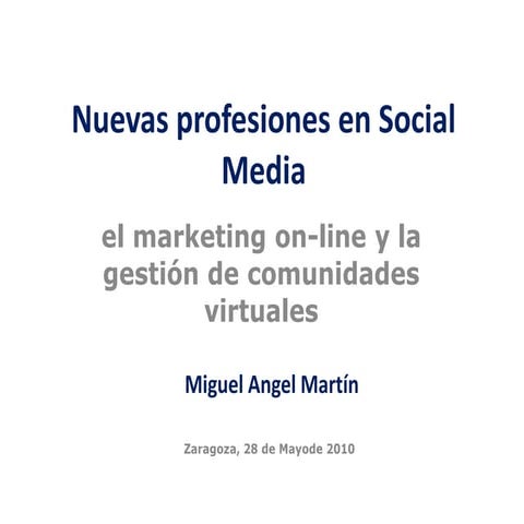 Nuevas profesiones en social media