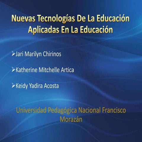 Nuevas tecnologías de la educación aplicadas en la educación