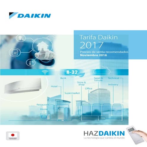 Nuevo Catálogo Tarifa Daikin 2017