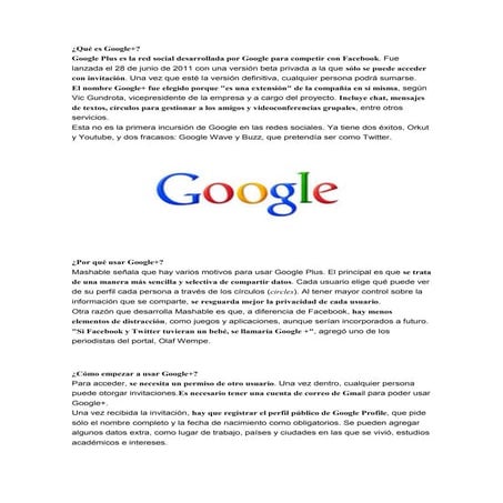 Guía para usar Google +