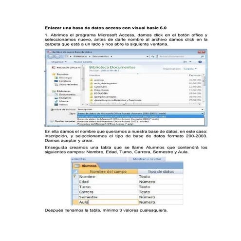 Conexion a Visual Basic 6.0