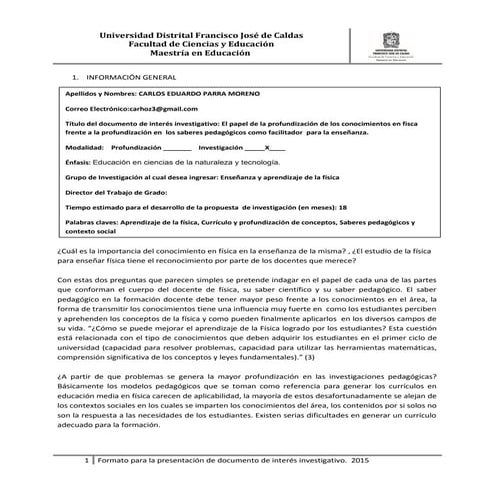 Nuevo formato trabajo de grado 2015