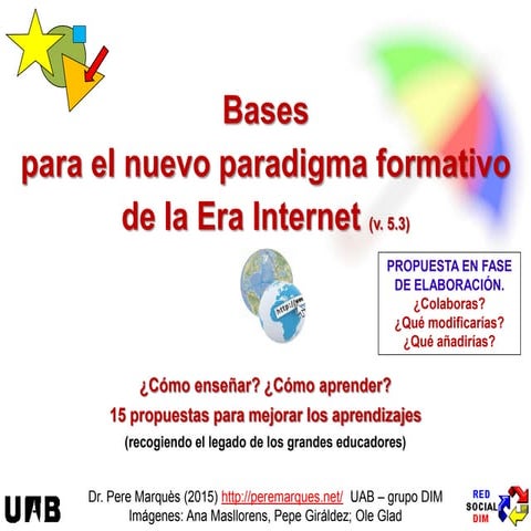 Bases para el nuevo paradigma formativo de la Era Internet 
