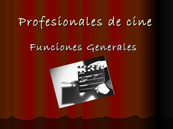 Presentacion profesiones cine. | PPT