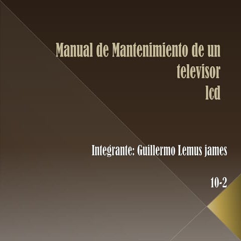 MANTENIMIENTO DEL TELEVISOR