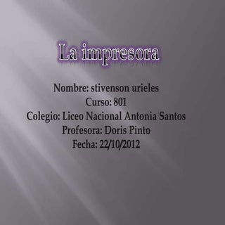 diapositivas sobre la impresora  